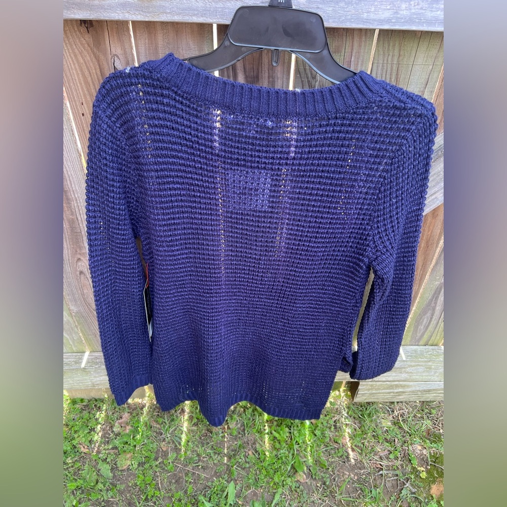 👗Jack by BB Dakota Women's Deep Blue Crew Neck Sweater - Picture 2 of 8